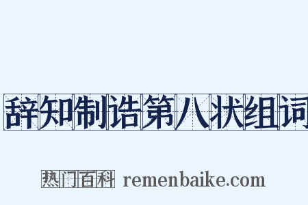 辞知制诰第八状组词是什么意思的图片